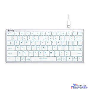 Клавиатура A4Tech Fstyler FX61 белый USB slim LED (FX61 WHITE)