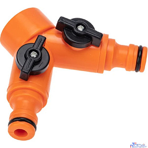 Rexant (62-0223) Разветвитель 2-х канальный на кран 1/2"-3/4" Четыре Сезона