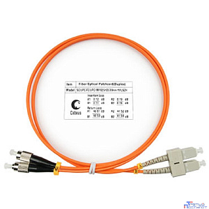 Cabeus FOP-62-SC-FC-1m Шнур оптический duplex SC-FC 62,5/125 mm 1м LSZH
