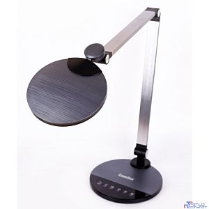 Camelion KD-865  C48 черн.металлик LED(Свет-к наст.10 Вт,230В,600 лм,сенс.рег.ярк и цвет.темп)