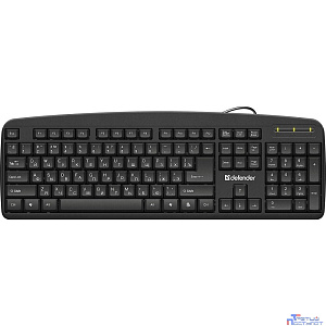 Defender Клавиатура Office HB-910 RU USB [45910] {Проводная, полноразмерная, черная}