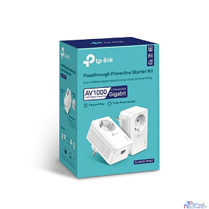TP-Link TL-PA7017P KIT AV1000 Комплект гигабитных адаптеров Powerline со встроенной розеткой