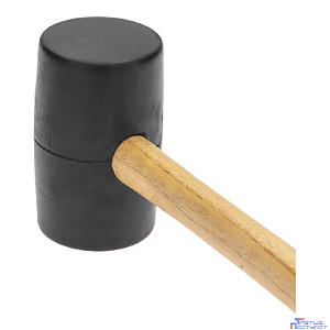 Kranz (KR-12-8144) Киянка резиновая 680 г, черная резина, деревянная рукоятка