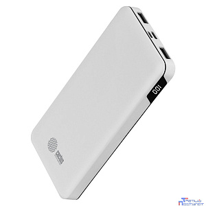 Мобильный аккумулятор Cactus CS-PBFSKT-10000 10000mAh 2.1A 2xUSB белый
