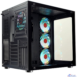 Ginzzu V530 RGB подсветка, контроллер CRC10, 4* 12R6 FAN 12CM RGB закаленное стекло 1*USB 3.0,1*USB 2.0, AU ATX