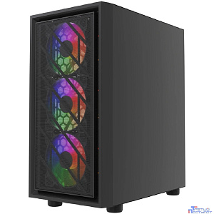 Powercase Mistral Micro EM16, Tempered Glass, 4x120mm FRGB fan, чёрный, mATX  (CMMEM16B-L4)