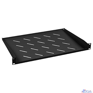 Cabeus SH-J017-1U-315-BK Полка 19" перфорированная консольная 1U глубина 315 мм, цвет черный (RAL 9004)