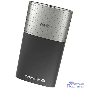 Netac Portable SSD 2TB Z9 <NT01Z9-002T-32BK> (USB3.2, up to 550/480MBs, 90х47.5х11.5mm, Aluminium+Plastic)