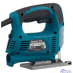 Makita 4329K Ручной электро лобзик [4329K] {450Вт,500-3100об\м,ход-18мм,рез-65мм,1.9кг,чем,маятн}