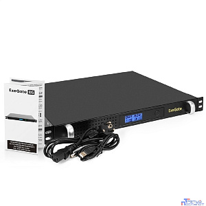 Exegate EX297854RUS ИБП 1U ServerRM UNL-1200.LCD.AVR.8C13.RJ.USB.1U <1200VA/720W, LCD, AVR, 8*C13, RJ, USB, 1U, установка в стойку, Black>