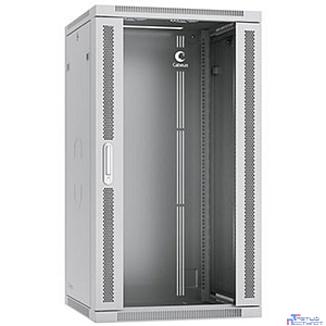 Cabeus SH-05F-22U60/60-R Шкаф телекоммуникационный настенный разобранный 19" 22U 600x600x1082mm (ШхГхВ) дверь стекло, цвет серый (RAL 7035)