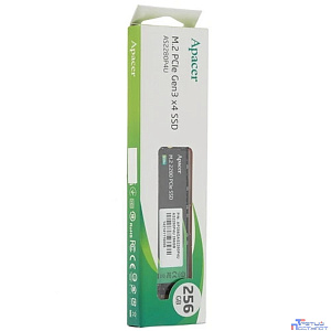 Apacer SSD M.2 256Gb PCIe Gen3x4, R3500/W1200 Mb/s, MTBF 1.8M, 3D NAND, NVMe AP256GAS2280P4U-1