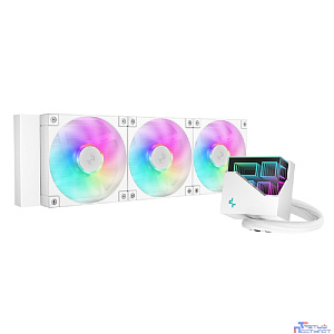 Кулер с водяным охлаждением Deepcool LT360 ARGB Soc-AM5/AM4/1151/1200/1700 белый 4-pin 38.71dB Al 1856gr Ret (R-LT360-WHAMNC-G-1)