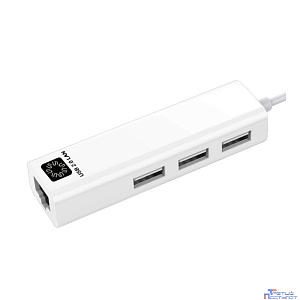5bites Кабель-адаптер UA2-45-06WH USB2.0 / 3*USB2.0 / RJ45 100MB / WHITE