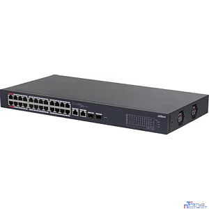 DAHUA DH-CS4226-24ET-375 24-портовый PoE коммутатор облачный 24 RJ45 10/100Мбит/с (PoE/PoE+/Hi-PoE), 2 комбинированных SFP/RJ45 10/100/1000Мбит/с (uplink)