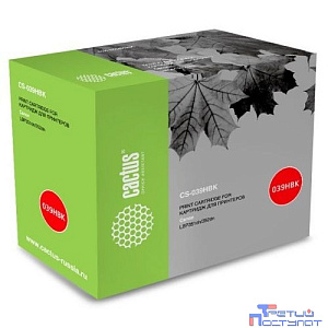 Картридж  Cactus CS-039HBK черный (25000стр.) для Canon LBP 351x i-Sensys /352x i-Sensys