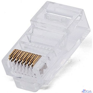 Filum FL-NA-PLUG6-5 Коннектор RJ-45, 6 кат., сквозные отверстия, 8p8c, 50 мкм, универсальный, для одножильного и многожильного кабеля, уп/100 шт