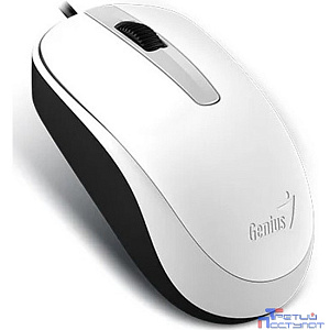 Genius Мышь DX-120 White { оптическая, 1000 dpi, 3 кнопки+колесо прокрутки, провод 1,5 м, USB} [31010105102/31010010401]