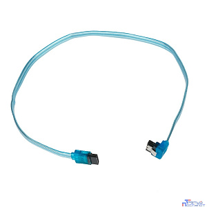 Cablexpert Кабель интерфейсный SATA Sata3 7pin / 7pin, угловой, защелка, 50см, прозрачный, пакет (CC-SATAM-DATA90-TR-50CM)