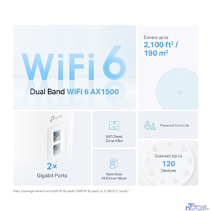 TP-Link Deco X10(2-pack) AX1500 Домашняя Mesh Wi-Fi система