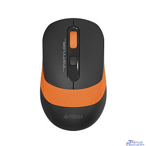 Мышь A4Tech Fstyler FG10S черный/оранжевый оптическая (2000dpi) silent беспроводная USB для ноутбука