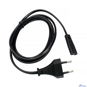 Cablexpert  Кабель питания CEE 7/16-C7, 2х0.5мм2, 2.5А, 1.5м, черный, пакет (PC-184/2-1.5M)
