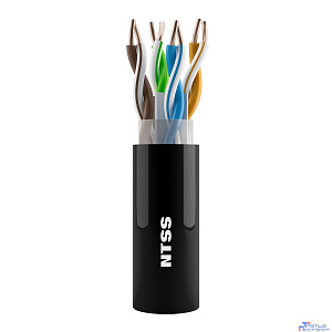 NTSS Кабель витая пара NTSS PREMIUM внешний одножильный U/UTP 4PR 23AWG CAT6 PE 305м черный, системная гарантия 25 лет NTSS-OUT-PM-UUTP4-6-PE-BL