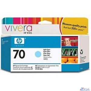 HP C9390A Картридж №70, Light Cyan {DJ Z2100/Z3100, Light Cyan (130 ml)}