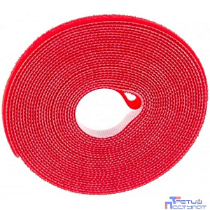 Hyperline WASNR-5x9-RD Лента (липучка) в рулоне, ширина 9 мм, длина 5 м, красная