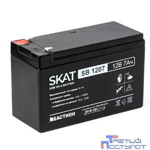 АКБ БАСТИОН SKAT SB 1207 AGM 12В 7Ач, I зар.2,1А, F2, гарантия 18 мес (2533)
