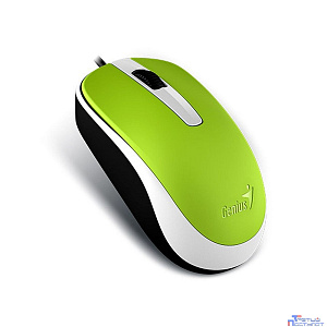 Genius Мышь DX-120 Green { оптическая, 1000 dpi, 3 кнопки+колесо прокрутки, провод 1,5 м, USB} [31010105105/31010010404]