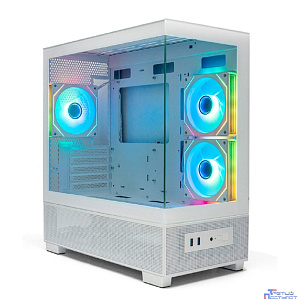XASTRA Корпус Q500M 3ARGB-C10 White mATX/Aquarium/Screewless/ 3x120mm ARGB PWM FM fans/Argb+PWM HUB 10port/ Q500M-3FM12A-C10-WH