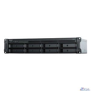 Synology RS1221RP+ Сетевое хранилище QC2.2GHzCPU/4GbDDR4(upto32)/RAID0,1,5,6,10/upto 8 hot plug HDDs SATA(3,5'or2,5')(upto 12 with RX418)/2xUSB3.2/1eSATA/iSCSI/4xGbE(+1Expslot)/2xIPcam(upto 40)/2xPS