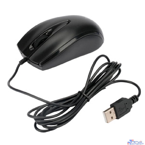 Gembird MOP-110 Black {Мышь, USB, черный, 3 кнопки,  1000 DPI, кабель 1.8м}
