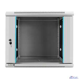 Exegate EX298601RUS Шкаф телекоммуникационный 19" настенный 9U ExeGate EC-WM-9U.450.G.GREY (19”, 9U, 600x450x500mm (ШхГхВ), передняя дверь закаленное стекло, съемные боковые панели, пыле- и влагозащит