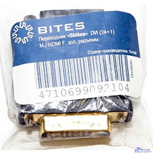 5bites DH1803G Переходник DVI (24+1) M / HDMI F, зол.разъемы