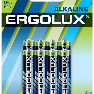 Ergolux Alkaline BL8 LR03 (8 шт. в уп-ке)