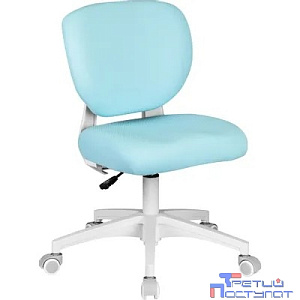 Кресло детское Cactus CS-CHR-3594BL голубой крестов. пластик белый