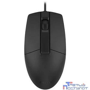 Мышь проводная A4Tech OP-335S black (USB, оптическая, 1200dpi, 3but, silent) (OP-335S)