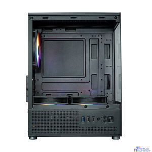 Корпус XASTRA Q300M 3FRGB Black mATX/Aquarium/Screewless/ 3x120mm FRGB FC fans/ Q300M-3FC12F