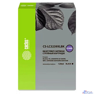 Картридж струйный Cactus CS-LC3239XLBK черный (129мл) для Brother HL-J6000DW/J6100DW