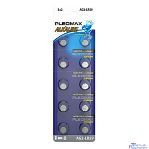 Pleomax AG2 (396) LR726, LR59 Button Cell (100/1000/98000) (10 шт. в уп-ке)