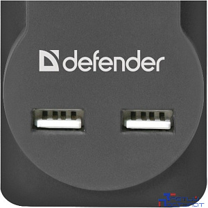 Defender Фильтр DFS 755 5.0 м, 5 розеток, 2xUSB, 2.1A (99755)