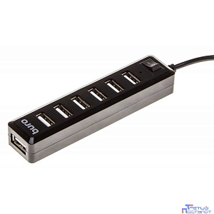 BURO BU-HUB7-1.0-U2.0 Хаб (разветвитель) черный (436334)