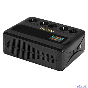 Exegate EX295684RUS ИБП ExeGate NEO Smart BU-600.LCD.AVR.5SH <600VA/360W, цветной LCD-дисплей, AVR, 5*Schuko, Black>