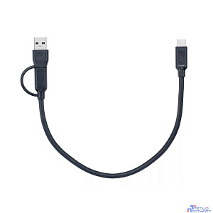 Telecom TUS716-0.3M Кабель соединительный 2-in-1 USB-A/C to Type C,10Gbps, 0.3m