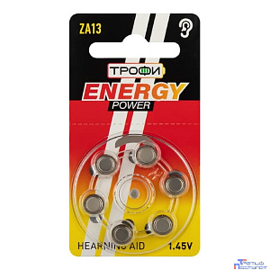 Трофи ZA13-6Bl Energy Power Hearing Aid (60/2160/168480) (6 шт. в уп-ке)