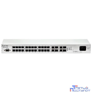 ELTEX MES2124 Ethernet-коммутатор 24 порта 10/100 Base-T, 4 порта 10/100/1000 Base-T/1000Base-X (SFP), L2, 220V AC, 12V DC