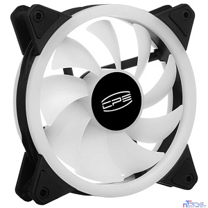 Кулер для корпуса/ PCCooler F3 T120 ARGB BK (120x120x25mm, 4-pin PWM, ARGB, 46CFM, 21.6dBA, 1800RPM, Black)
