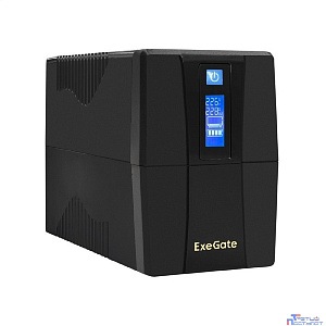 Exegate EX292765RUS ИБП ExeGate SpecialPro Smart LLB-600.LCD.AVR.2SH <600VA/360W, LCD, AVR, 2*Schuko, Black>